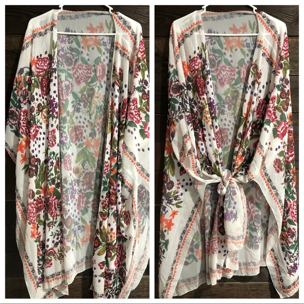 Vintage floral flowy cardigan